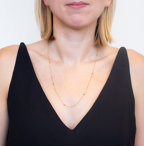 22″ Figaro Ball Chain Necklace